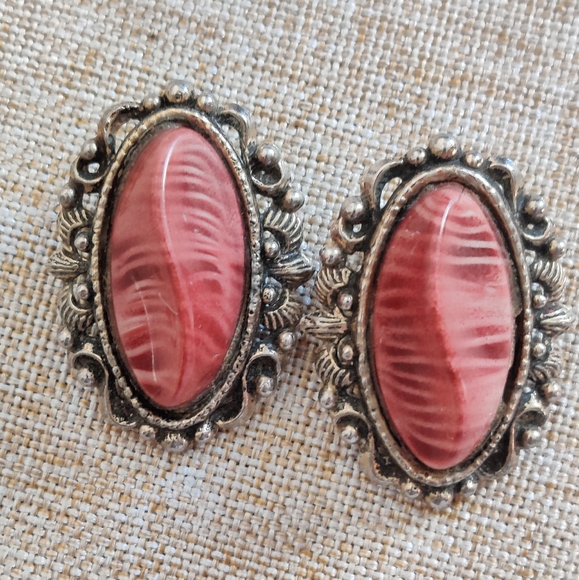 Vintage Selro Selini Pink Lucite Earrings - Picture 4 of 13
